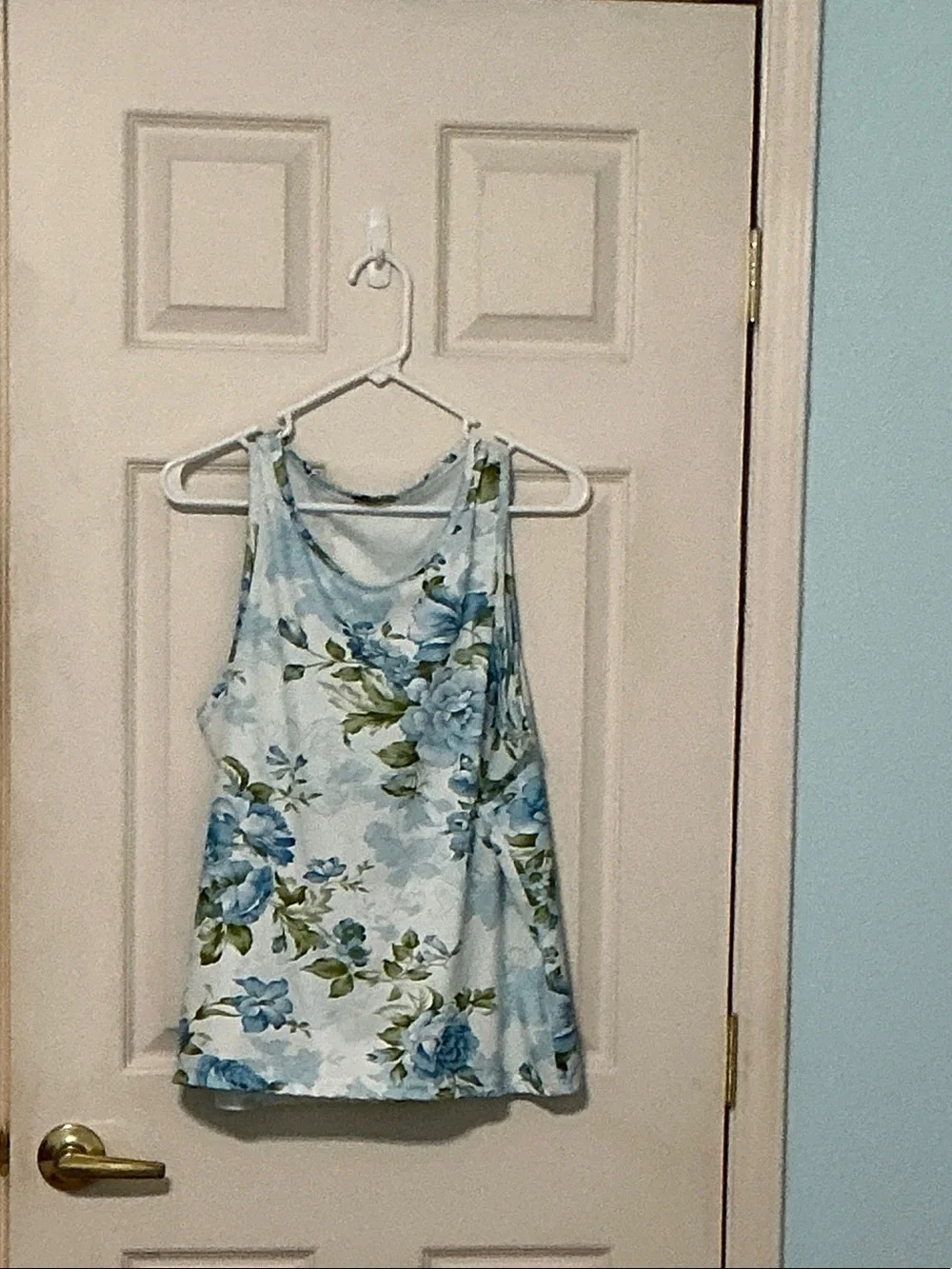 Floral Blue Two-Piece Women’s Top Set